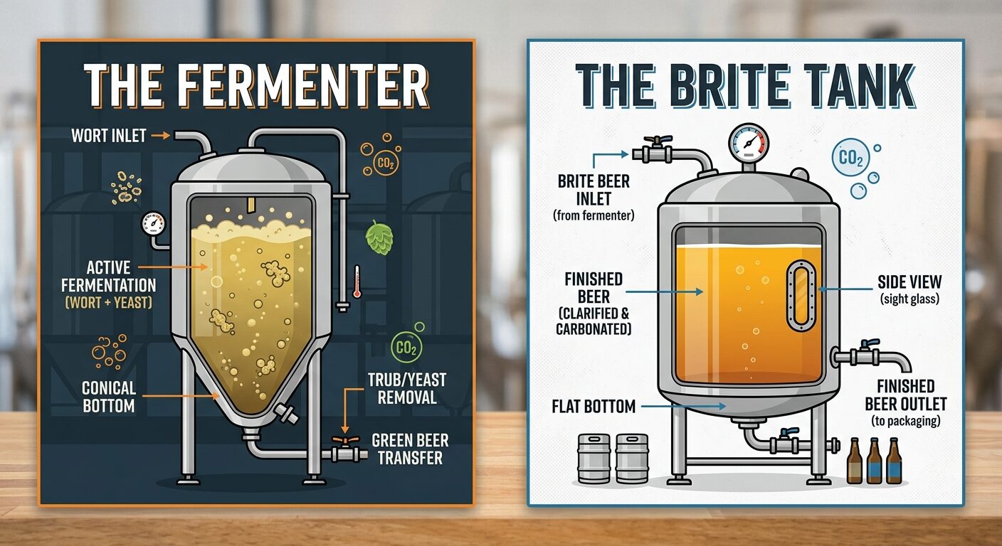 brite tank vs fermenter