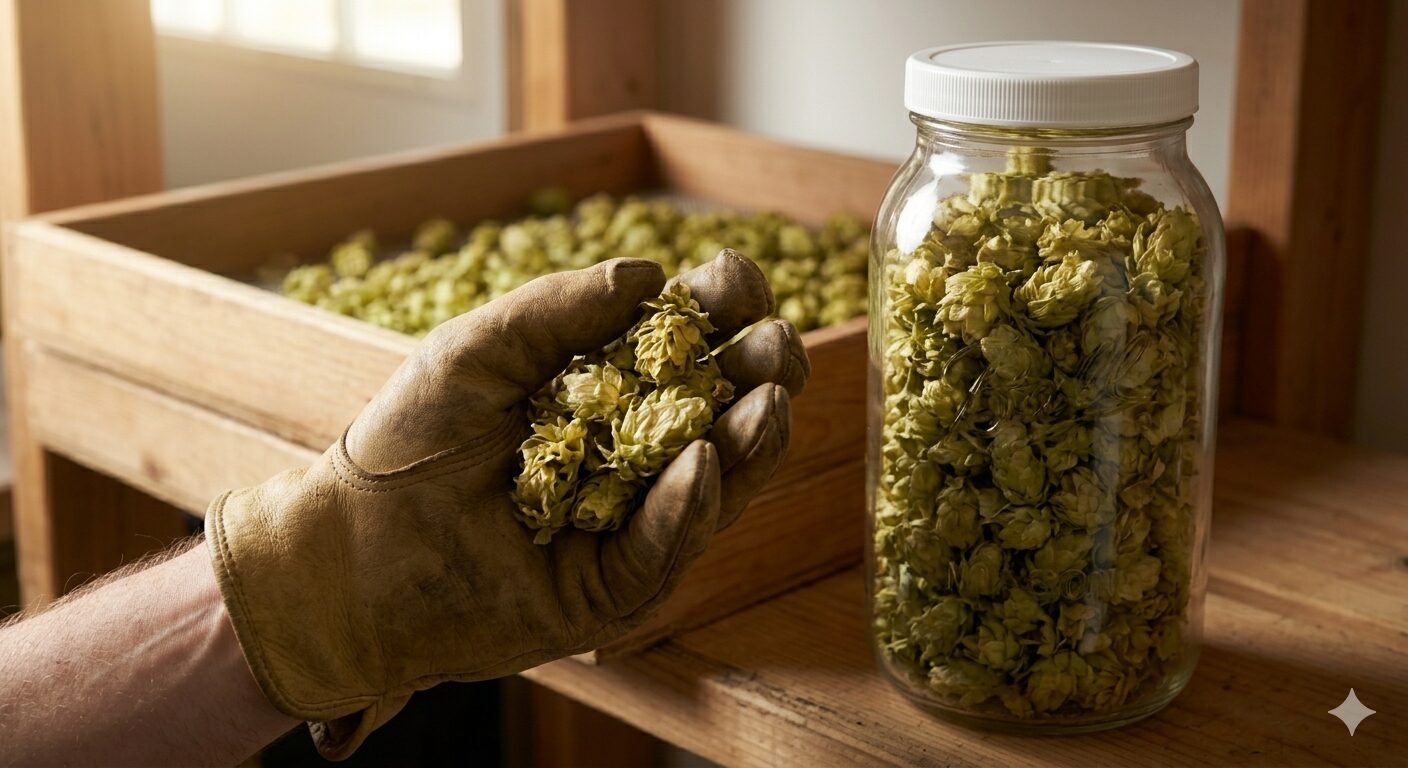 how to dry hops