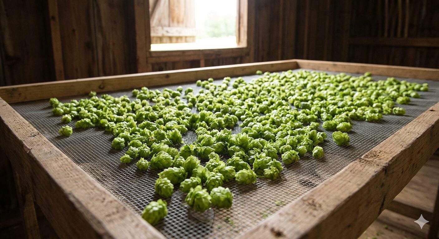 how to dry hops